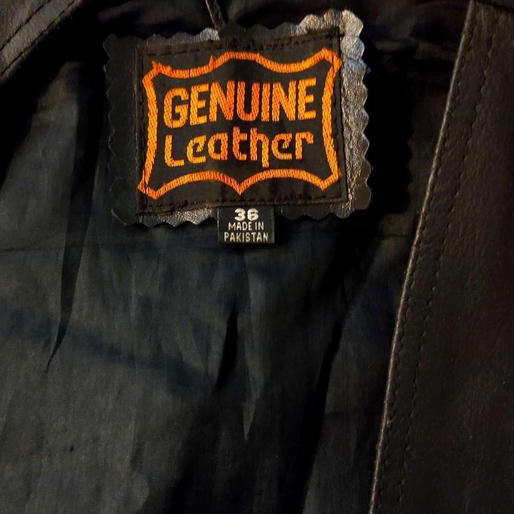 Genuine leather vest extra small